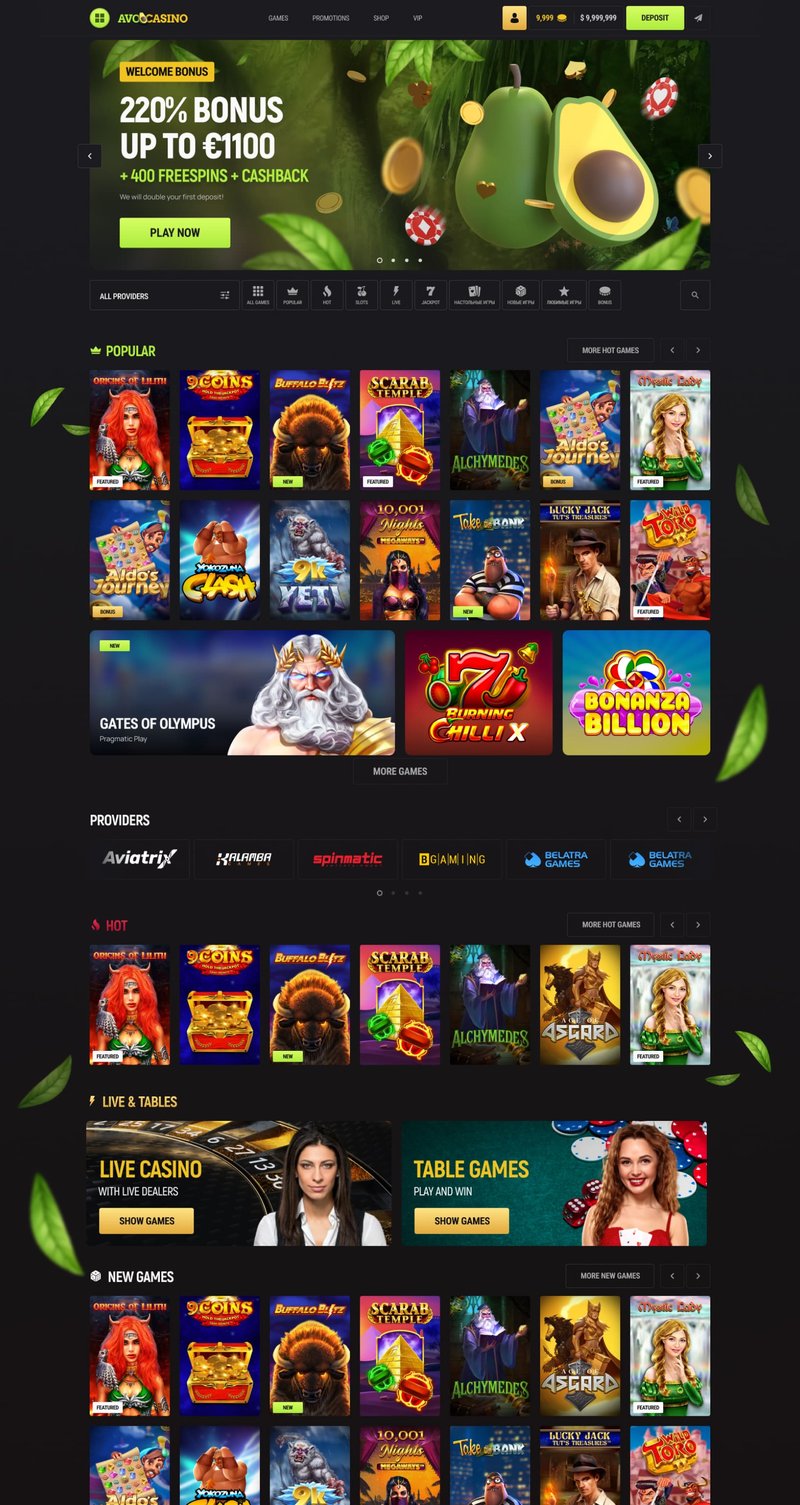 Discover the Exciting World of Avocasino Casino Slots and Bonuses - overview
